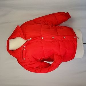 Lovers + Friends Summit Puffer Jacket Red Size Small